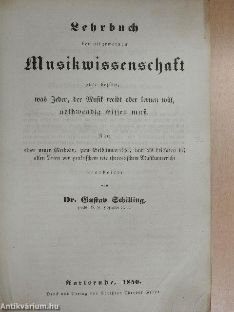 Lehrbuch der allgemeinen Musikwissenschaft (gótbetűs)