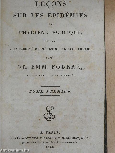 Lecons sur les épidémies et l'hygiéne publique I. 