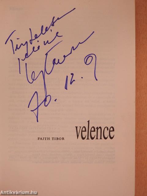 Velence (dedikált példány)