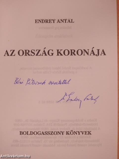 Az ország koronája (dedikált példány)