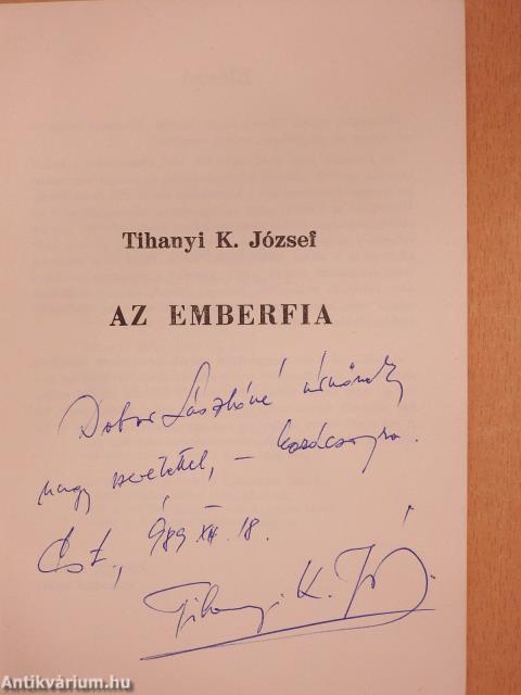 Az emberfia/Ferenc az ember (dedikált példány)