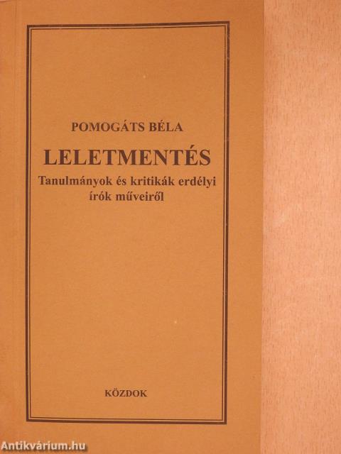 Leletmentés (dedikált példány)