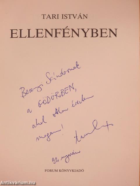 Ellenfényben (dedikált példány)