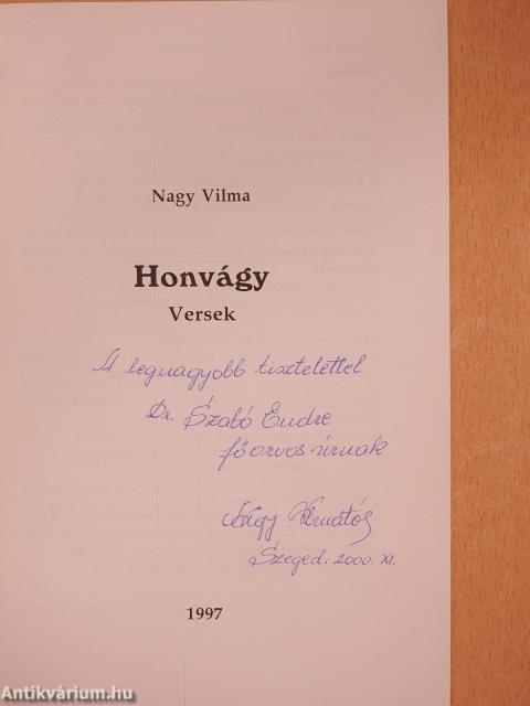 Honvágy (dedikált példány)