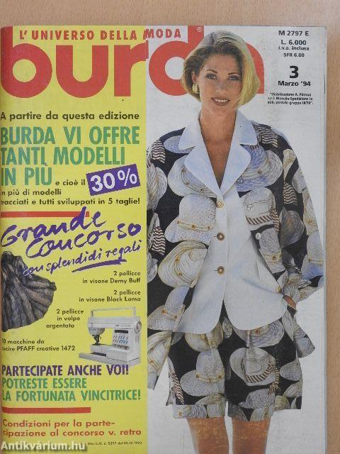 L'universo della moda Burda Marzo 1994