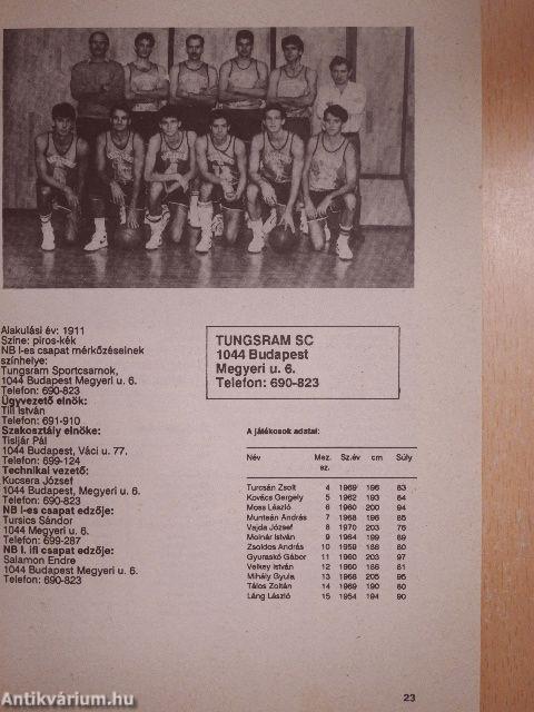 Kosárlabda Évkönyv 1986/1987