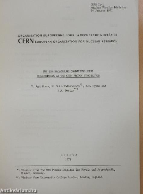 The ISR background conditions from measurements at the CERN proton synchrotron