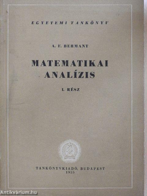 Matematikai analízis I.