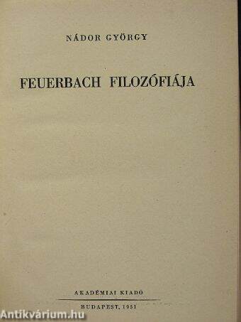 Feuerbach filozófiája