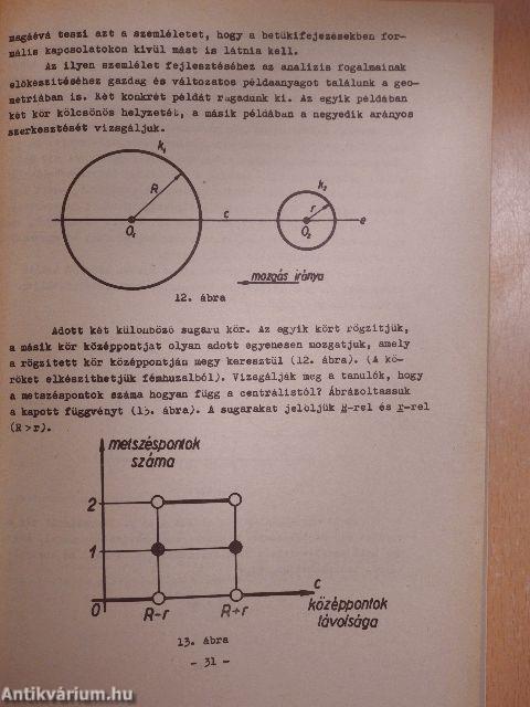 Fejezetek a középiskolai matematika tanítás módszertanából I.