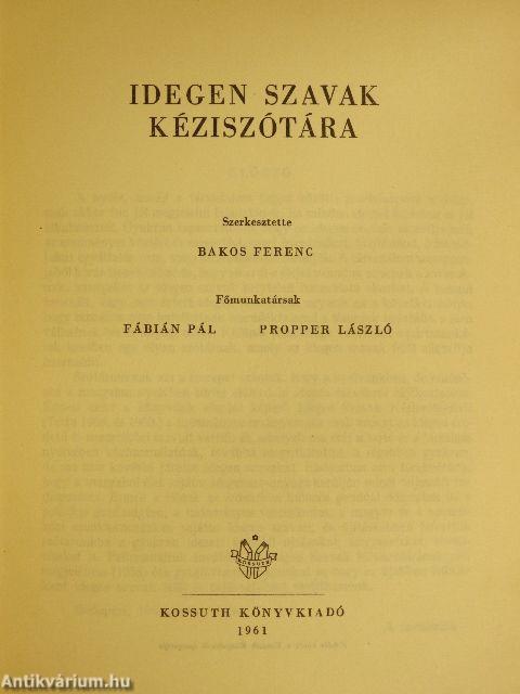 Idegen szavak kéziszótára