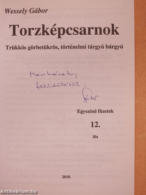 Torzképcsarnok (dedikált példány)