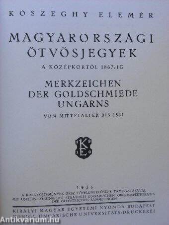 Magyarországi ötvösjegyek a középkortól 1867-ig