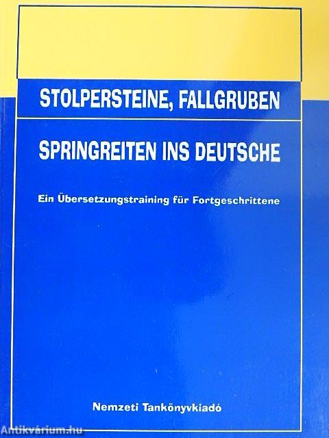 Stolpersteine, fallgruben: Springreiten ins Deutsche