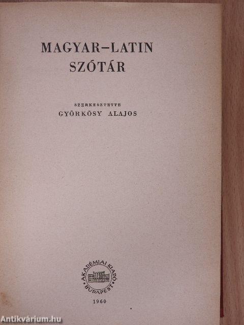 Magyar-latin szótár