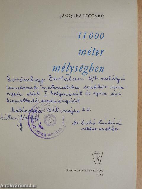 11000 méter mélységben