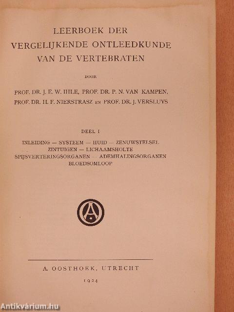 Leerboek der vergelijkende ontleedkunde van de vertebraten (ifj. Dr. Entz Géza könyvtárából)