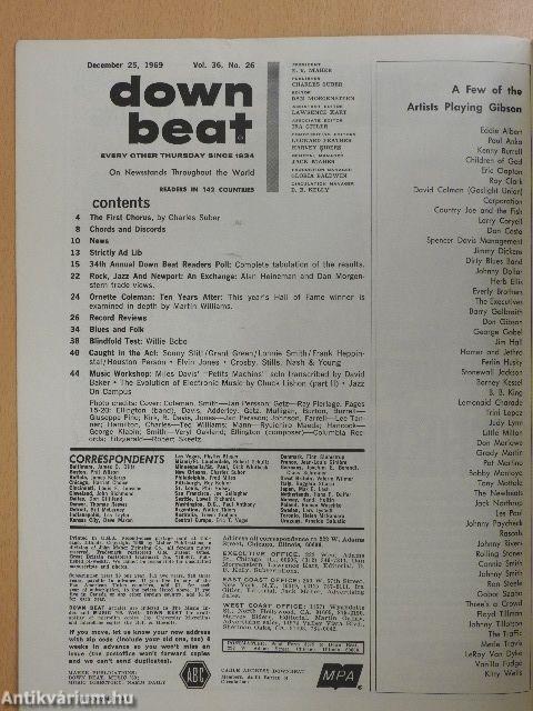 DownBeat December 25, 1969