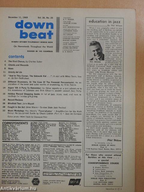 DownBeat December 11, 1969