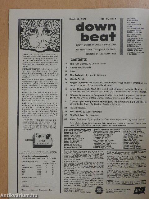 DownBeat March 19, 1970