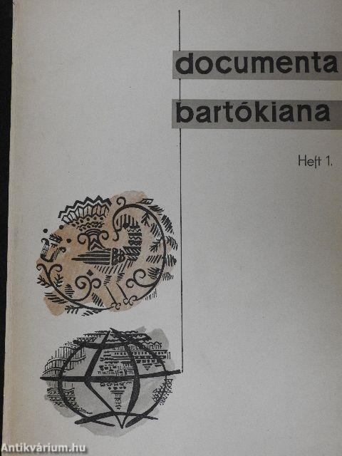 Documenta Bartókiana 1.