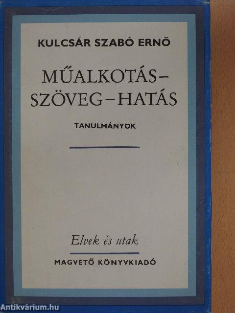 Műalkotás-szöveg-hatás