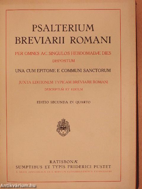 Psalterium Breviarii Romani