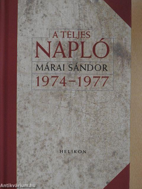 A teljes napló 1974-77