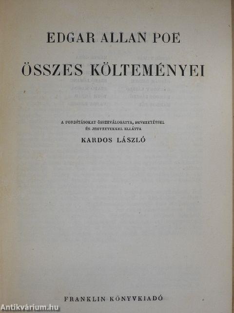 Edgar Allan Poe összes költeményei