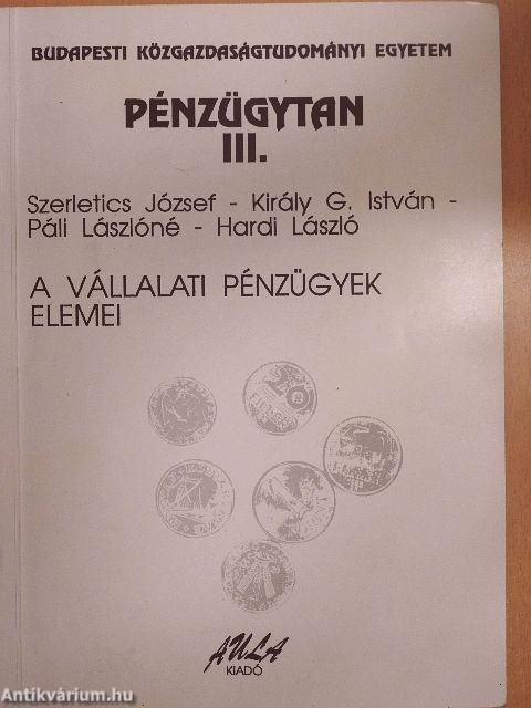 Pénzügytan III.