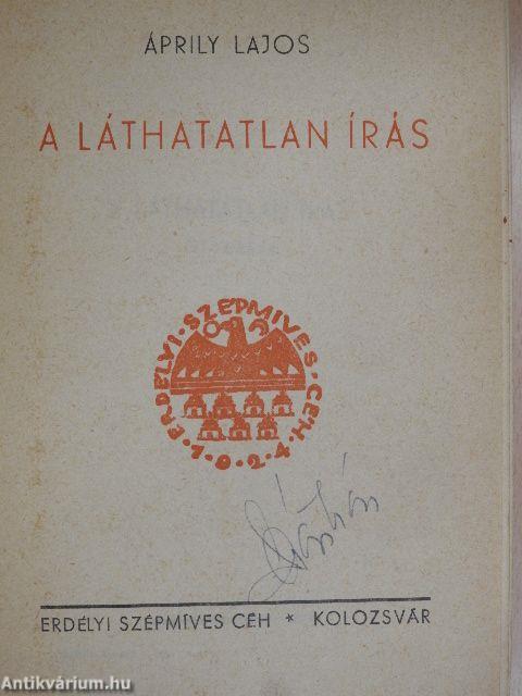 A láthatatlan írás