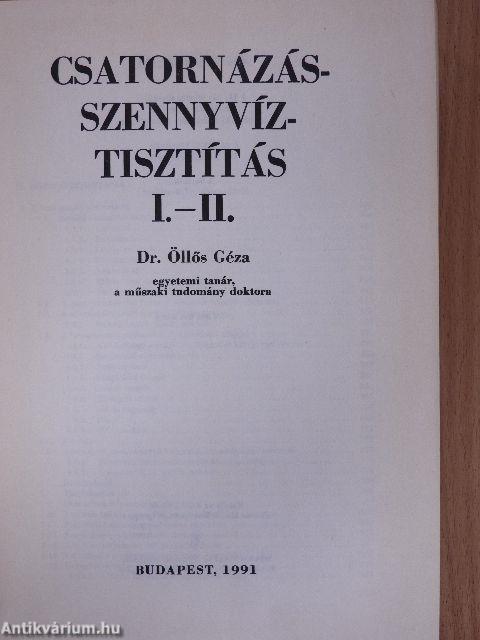 Csatornázás-szennyvíztisztítás II.