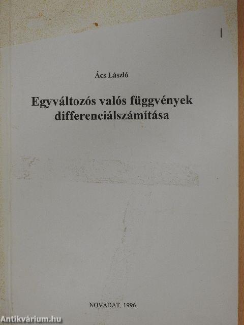 Egyváltozós valós függvények differenciálszámítása