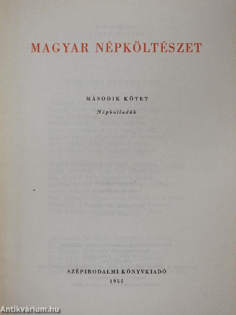 Magyar népköltészet II.