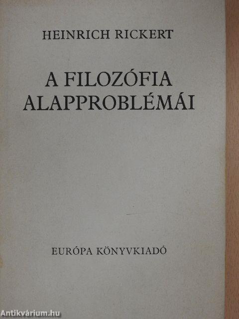 A filozófia alapproblémái