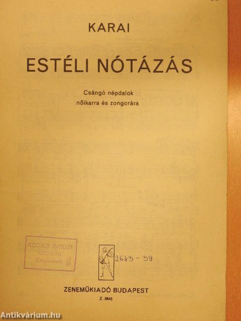 Estéli nótázás