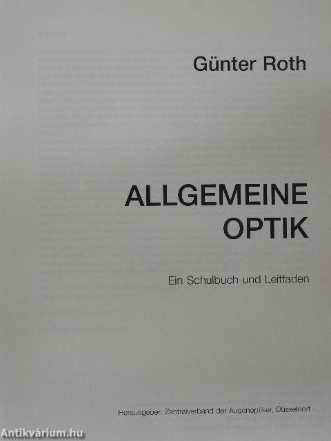 Allgemeine Optik I-II.