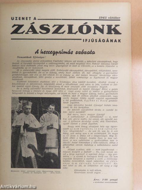 Üzenet a Zászlónk ifjúságának 1945. október