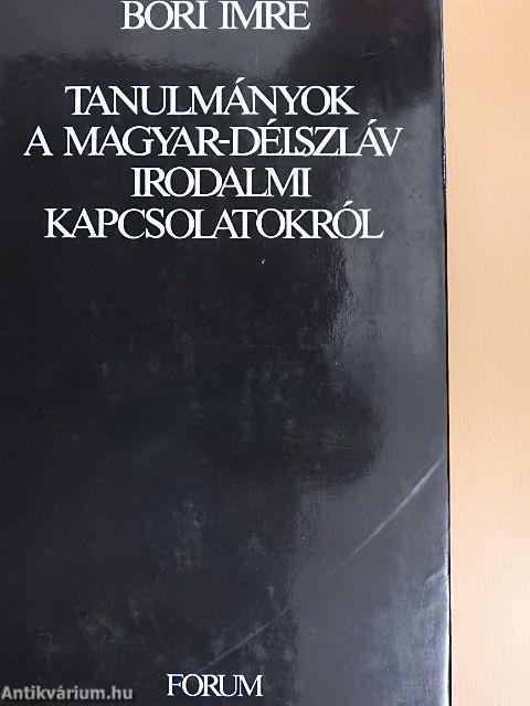 Tanulmányok a magyar-délszláv irodalmi kapcsolatokról