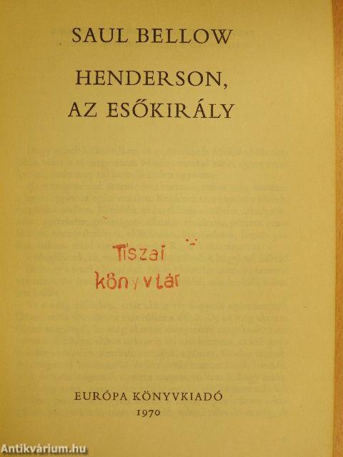 Henderson, az esőkirály