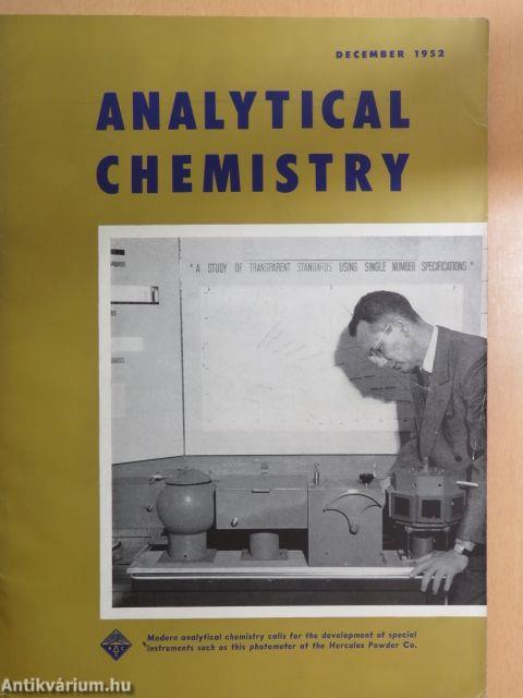 Analytical Chemistry December 1952