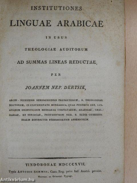 Institutiones linguae arabicae