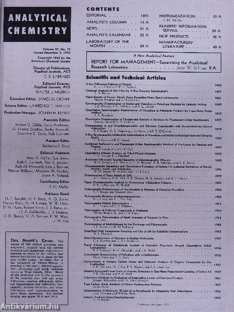 Analytical Chemistry December 1955