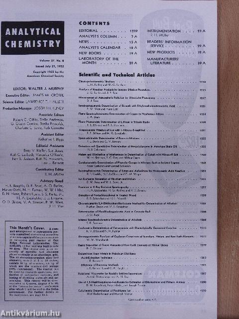 Analytical Chemistry August 1955