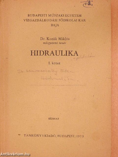 Hidraulika I.