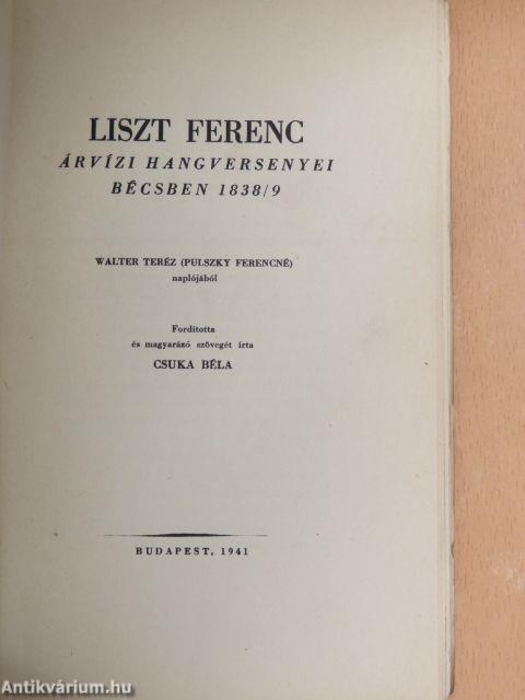 Liszt Ferenc árvízi hangversenyei Bécsben 1838/9
