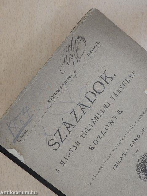 Századok 1884/1-10.