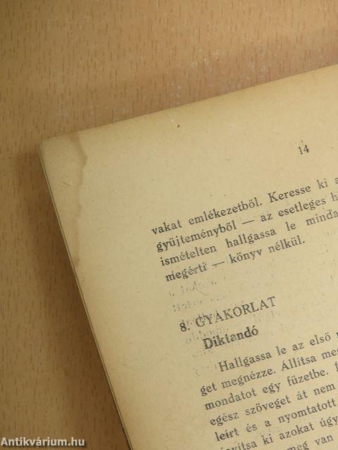 Tanítófüzet a Linguaphone gramofónlemezes nyelvtanító rendszerhez