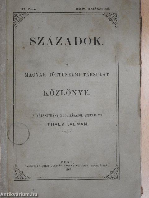 Századok 1867/1-4.