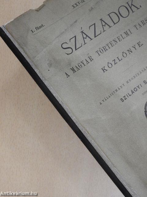 Századok 1891. január-december